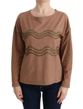 John Galliano Brown Cotton Studded Sweater -   -  John Galliano.